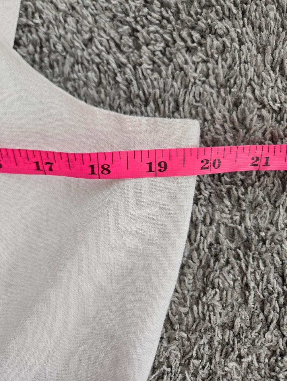 Dorothy Perkings White Linen Blend Apron-Style Patch Pockets Tie Back Size 12. - Picture 4 of 7